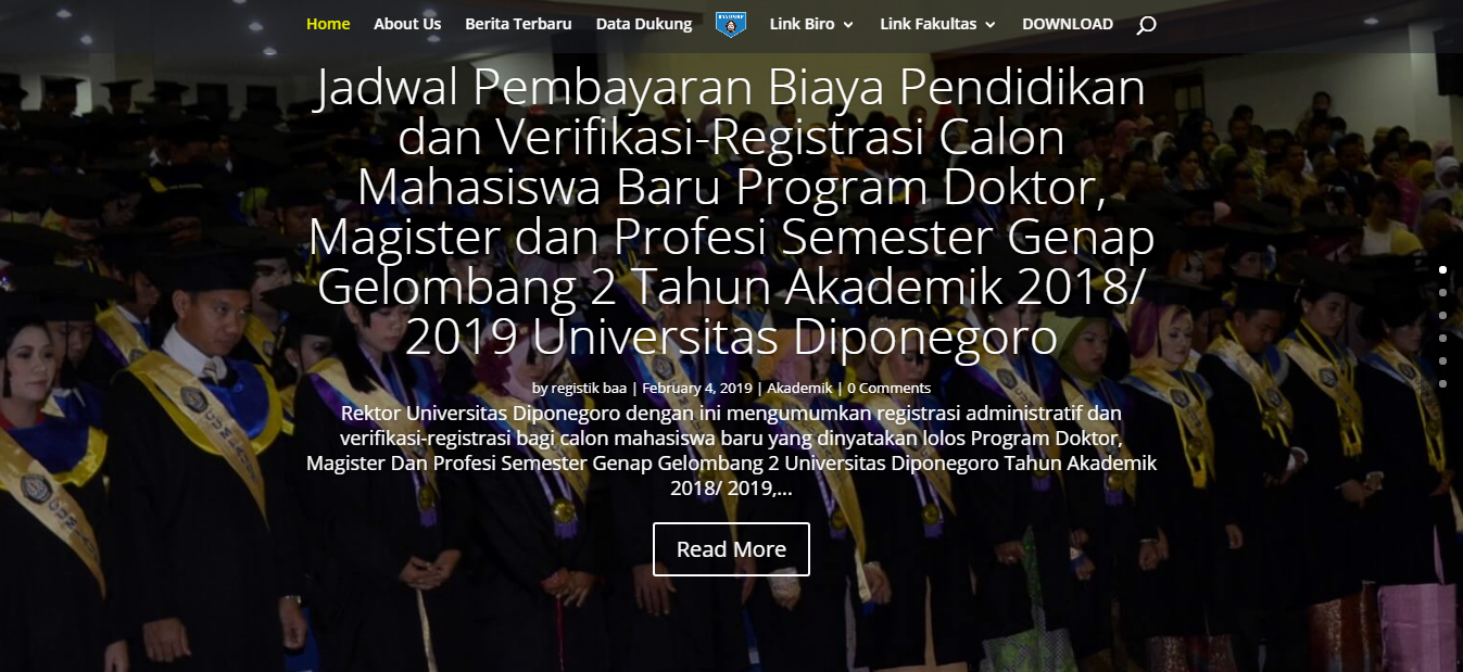 Jadwal Pembayaran Biaya Pendidikan dan Verifikasi-Registrasi Calon Mahasiswa Baru Program Doktor, Magister dan Profesi Semester Genap Gelombang 2 Tahun Akademik 2018/ 2019 Universitas Diponegoro